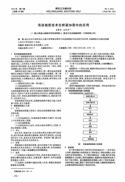 浅谈植筋技术在桥梁加固中的应用