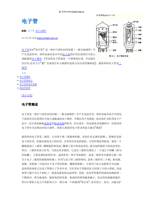 【IC商城】电子管-电子元器件基础知识资料