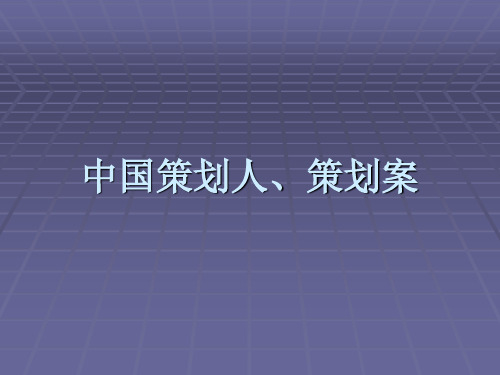 3-中国策划人策划案