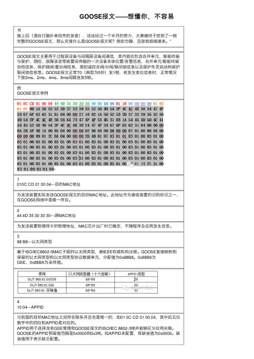 GOOSE报文——想懂你，不容易