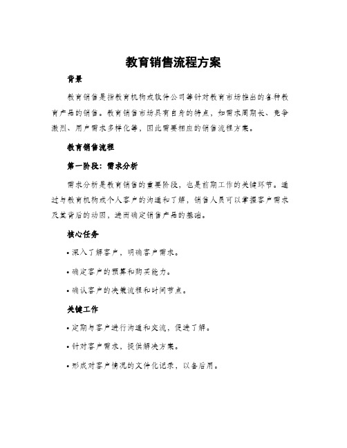 教育销售流程方案