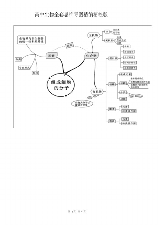 高中生物全套思维导图精编精校版