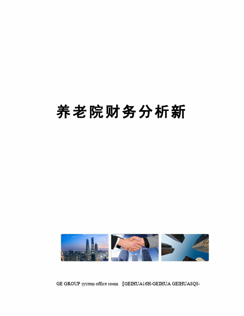 养老院财务分析新精编版