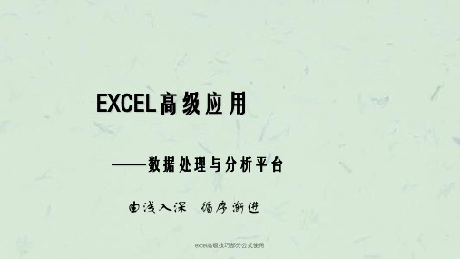 excel高级技巧部分公式使用课件