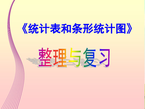 四年级上册数学课件-9.4 统计表和条形统计图丨苏教版 (共20张PPT)