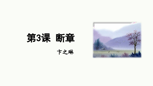 最新统编人教版初中语文九年级下册第3课《短诗五首：断章》优质教学课件