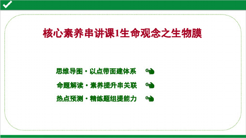 2022年高考生物二轮复习核心素养串讲课1  生命观念之生物膜