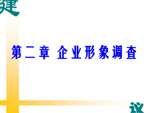 第二章企业形象调查PPT课件