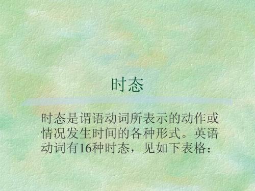 结构2：时态、虚拟语气