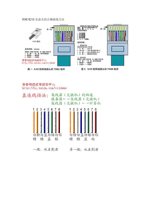 图解RJ45水晶头的正确接线方法