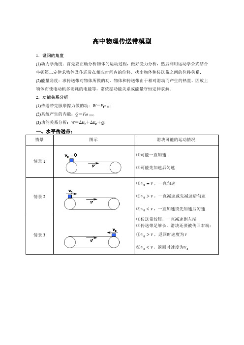 高中物理传送带模型(最新)