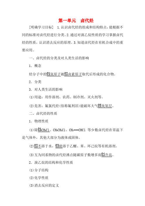 高中化学 专题4 烃的衍生物 第一单元 卤代烃教案 苏教版选修5-苏教版高二选修5化学教案