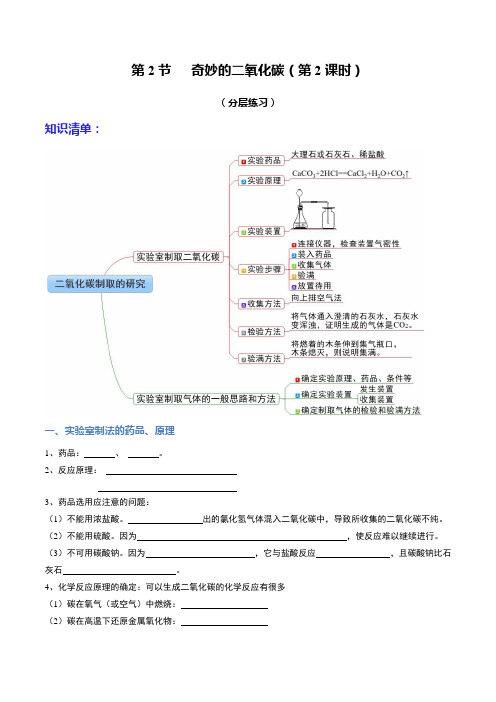 第2节奇妙的二氧化碳(第2课时)(分层练习)(原卷版+解析)