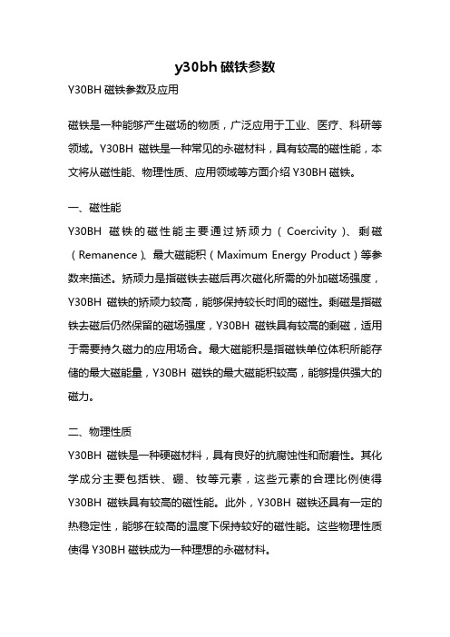 y30bh磁铁参数