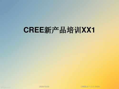 CREE新产品培训XX1