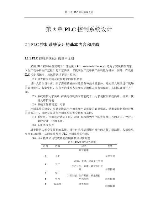 第2章PLC控制系统设计