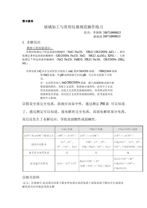 中学化学教学设计-《化学实验教学研究》预习报告(3)