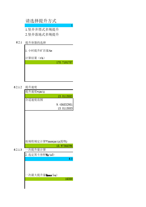 单箕斗配平衡锤摩擦提升