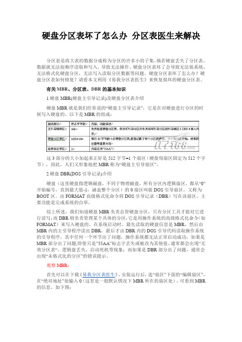 硬盘分区表坏了怎么办 分区表医生来解决