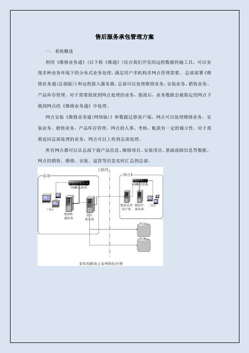 售后服务承包管理方案