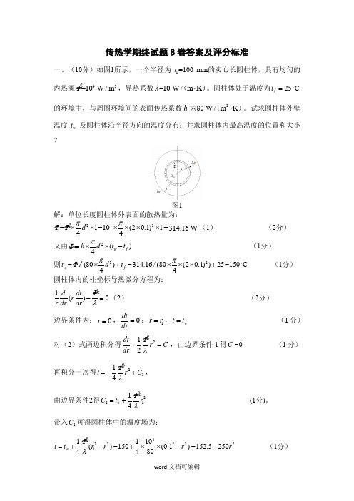 传热期终试题B卷答案.doc