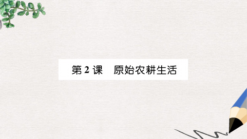 七年级历史上册 第1单元 史前时期 中国境内早期人类与文明的起源 第2课 原始农耕生活作业课件 新人教版