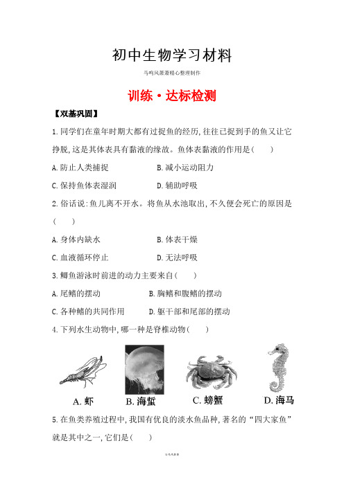 河北少儿版生物七上训练·达标检测 (2)