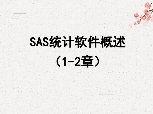 【卫生统计学】02 SAS统计分析概述