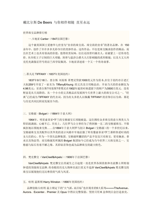 国际国内珠宝品牌知识集锦