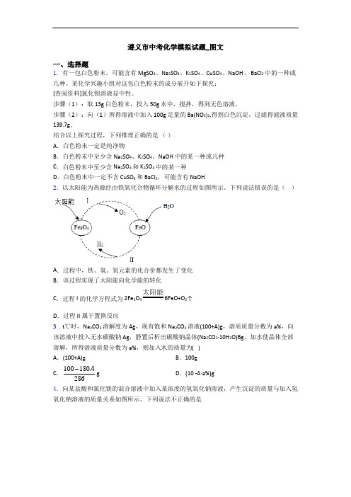 遵义市中考化学模拟试题_图文