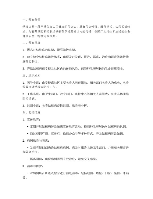 结核病应急安全预案