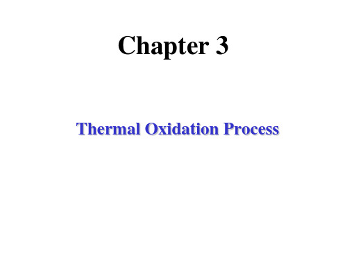 Chapter 3 Thermal Oxidation