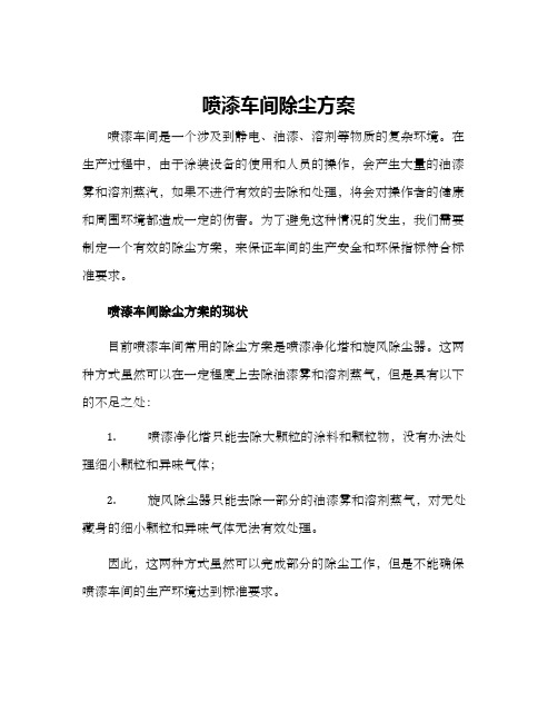 喷漆车间除尘方案