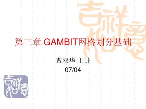 第三章 GAMBIT网格划分基础-1