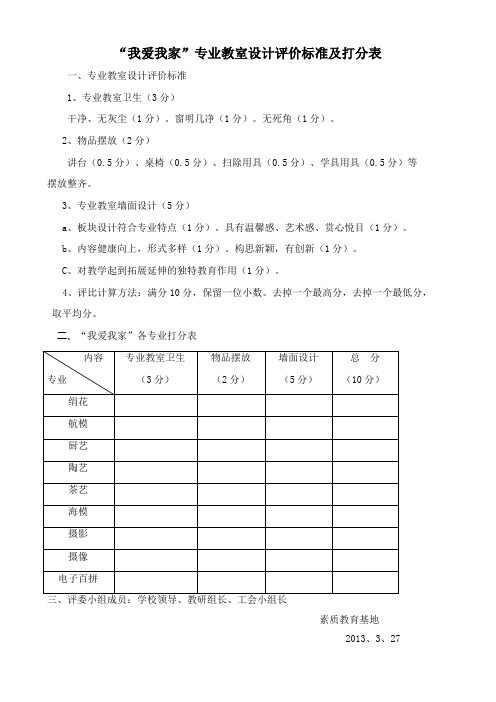 我爱我家评比