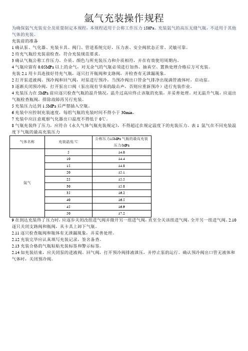 氩气充装操作规程