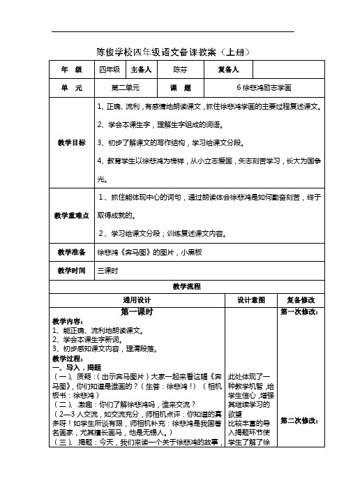 四年级上语文教案-徐悲鸿励志学画-(7)