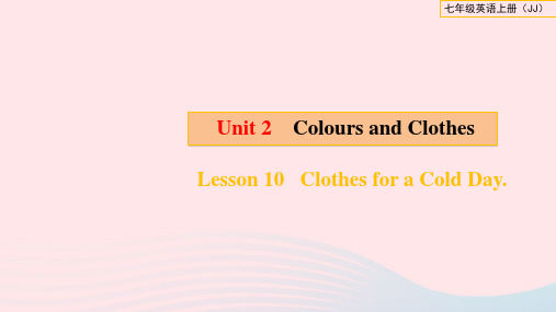 七年级英语上册冀教版--Lesson 10