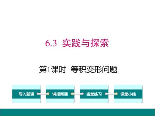 2019年华师大版七年级数学下册6.3  第1课时 等积变形问题课件