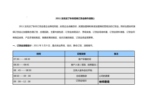 没完没了服装订货会操作流程