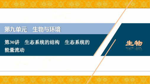 2021版高考生物(人教版)一轮复习课件：第九单元 第30讲 生态系统的结构 生态系统的能量流动