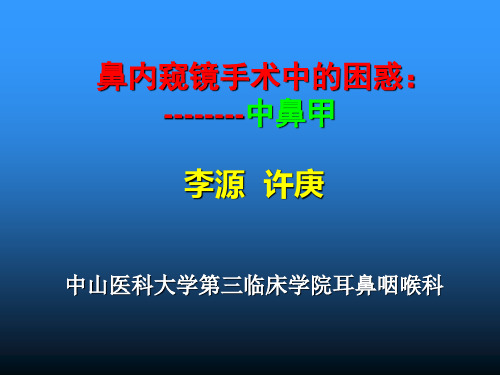 鼻内窥镜手术中的困惑：中鼻甲