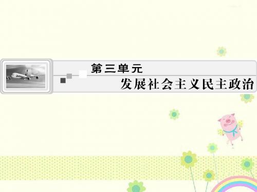 新人教版必修2高考政治总复习一轮单元课件：第三单元《发展社会主义民主政治》