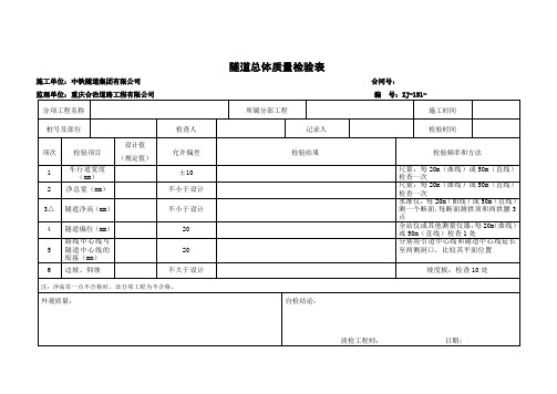 隧道资料用表(全).