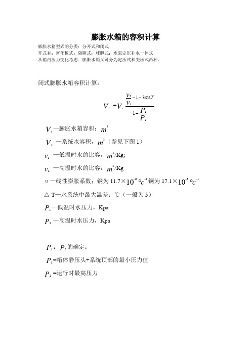 膨胀水箱估算