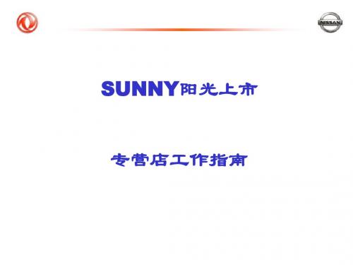 SUNNY阳光上市专营店工作指南(PPT34张)