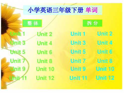 沪教牛津版小学英语三年级下册单词资料