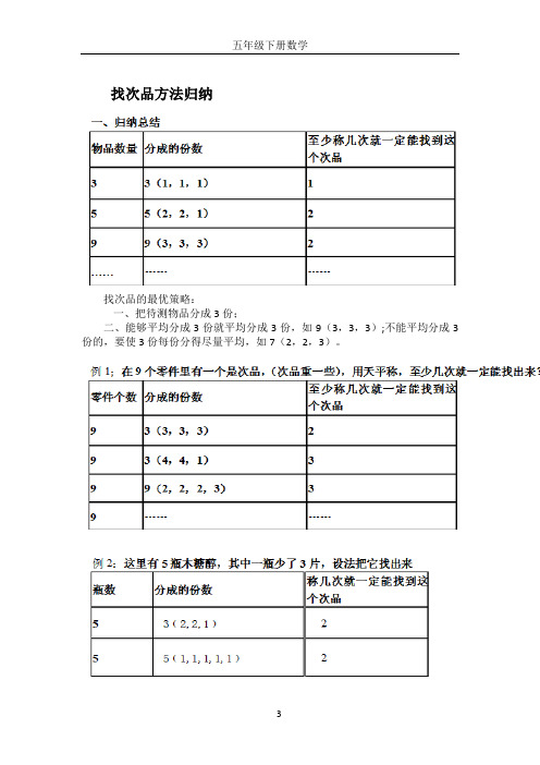 找次品的方法