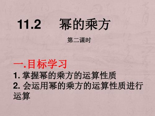 青岛版七年级数学下册 11.2 .《幂的乘方》课件 青岛版