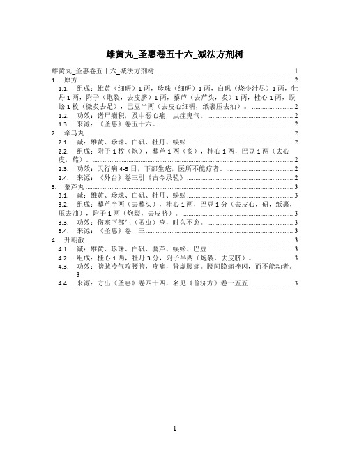 雄黄丸_圣惠卷五十六_减法方剂树 (2)